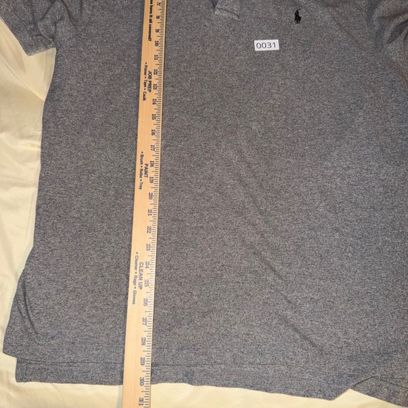 Polo Ralph Lauren Mens XL Heather Gray Short Sleeve Pony Logo Polo Shirt - Picture 2 of 5